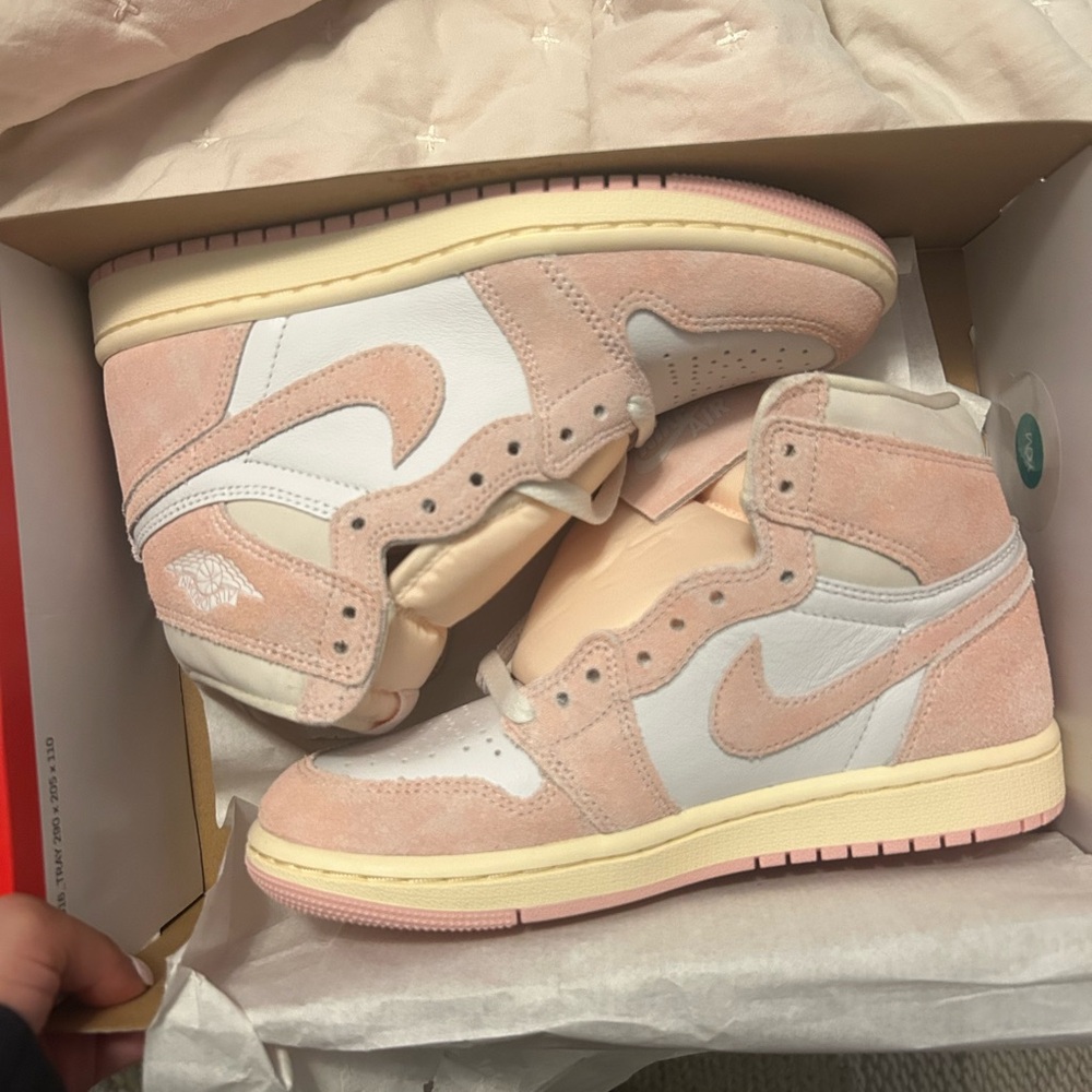 Women's Pink and White Sneakers